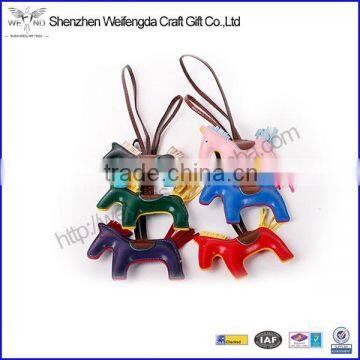 custom cheap bulk animal horse keychain leather Chinese factory wholesale supply