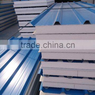 50mm 75mm 100mm roof panel sandwich customized China supplier EPS sandwich panel roof double corrugated steel structural steel