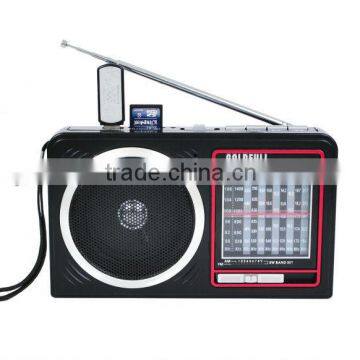 Innovative Design Torch Light AM/S/FM/SW USB SD Portable Multi Band Radio