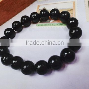 Black Meditation Nature Gemstone Bracelet Black Tourmaline Fashion Bracelet