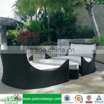 Garden rattan furniture chaise rattan elegant irregular sofa lounge set