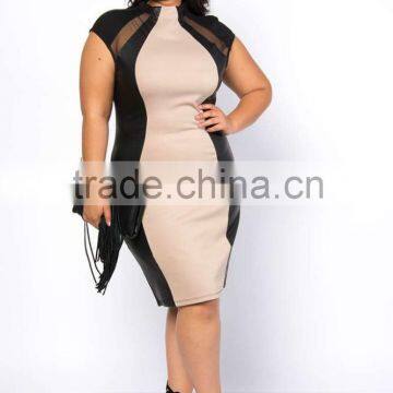 Fashion plus size dresses party casual women dress for fat women