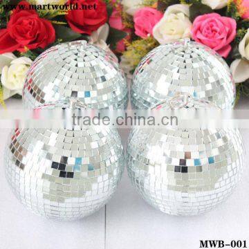 Fashion hanging disco balls with mirror surface for wedding events&party;silver hanging disco ball wedding decoration(MWB-001)