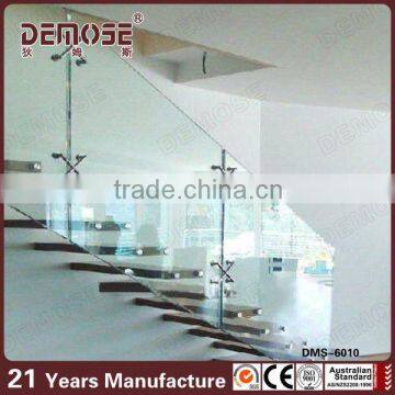 prefabricated luxury villa glass wood floating staircase