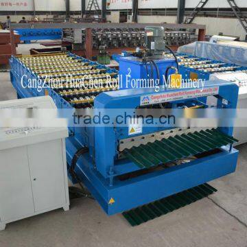 Corrugated round wave roof sheet roll forming machine