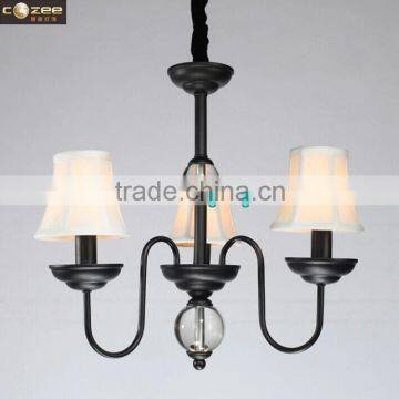 American Country Style Home Restaurant Decor Hanging Lighting Fixtures Chandelier Crystal Pendant Light CZ2508/3