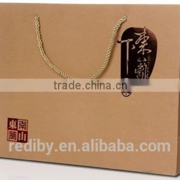 custom logo recycle brown paper shopping bags wholesale