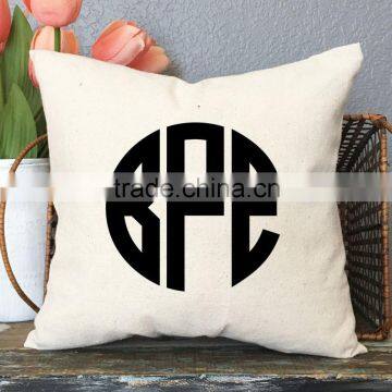 Monogrammed Pillow Cover