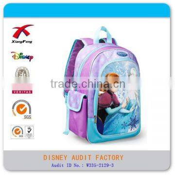 XF Polyester Backpack Cartoon Frozen Sister School Backpack