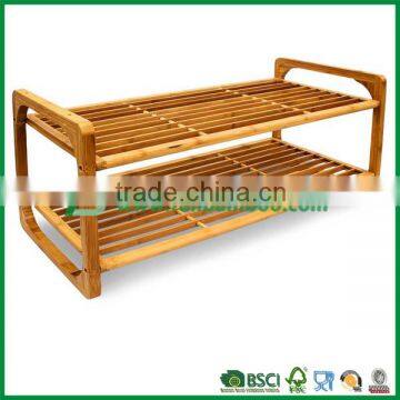 2-Tier Bamboo Shoe Rack