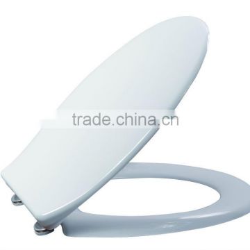 Classic Duroplast Toilet Seat Cover with Soft Close and Adjustable Stainless Steel Hinge for Closet Toilet in the Bathroom