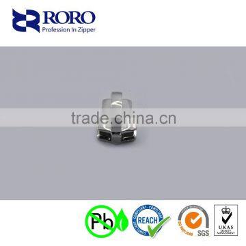 RORO151425 #10 White Gold Metal Elephant Nose Single Slider for Bags photo-1