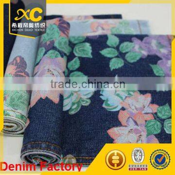 Fake Denim Stretch Custom Print Cotton Fabric Wholesale photo-6