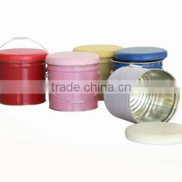 Europe Popular High Quality Storage Metal Fancy Pattern Bucket Stool photo-2