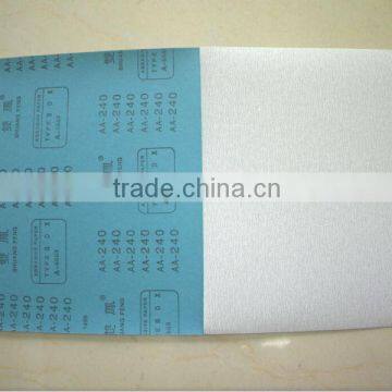 EK85 White electro coated Aluminum oxide abrasive paper for grinding wood, furniture and metal