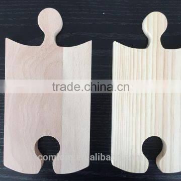Wooden Puzzle Party Platter/Serving Board Set of 2