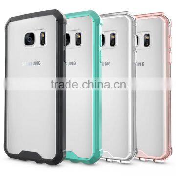 Transparent clear PC+TPU case phone housing For samsung galaxy S7