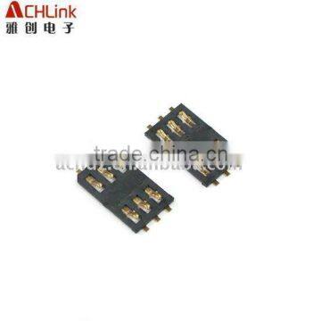6P SMT SIM Card Connector