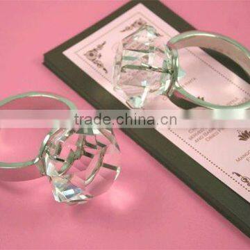 glass crystal diamond napkin ring