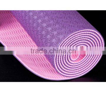 TPE roll yoga mats,embossed tpe yoga mat,round yoga mat