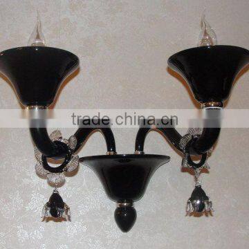 Antique 2 light black galss wall sconce /wall light with CE