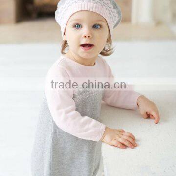 dave bella 2013 spring autum new arrival 100% cotton baby girl tops knitted outwear baby pullover DB345