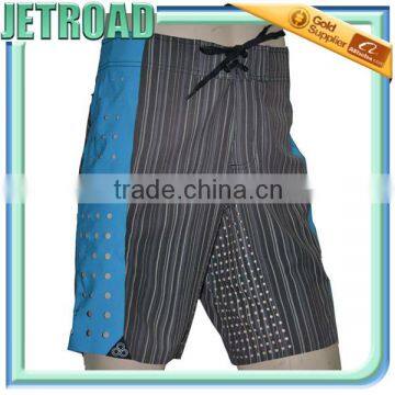 Men 4 way Stretch Welded Seam Swimming Shorts with laser cut vents