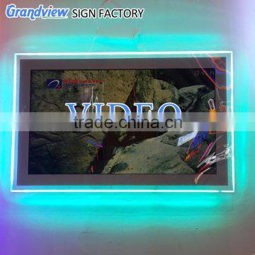 LED advertisng RGB video light box crystal LCD display signage