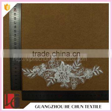 HC-2092-1 Hechun Embroidery Beading Pearl Designs Flower Lace Appliques photo-4