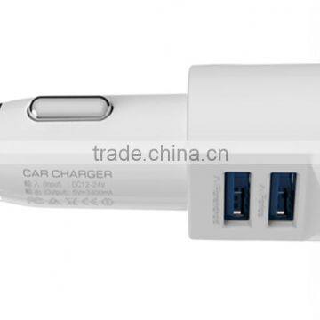 New Highspeed 2 Port 5v 3.4A Phone Car Charger