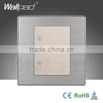 2015 Hot Sale Wallpad Push Button Random Click Switch Led Indicator 16A 110~250V Luxury Wall Light Switch 2 Gang 2 Way Quality Choice