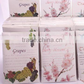 Cherry blossom/ grapes/Ocean/Rose/lavender car wash give away scented paper sachet