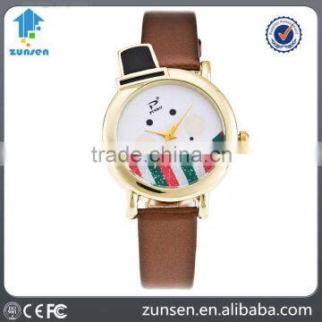 Fashion Christmas Watch Cute Santa Snowman Girls Watches Women Dress Analog Leather Quartz Watch