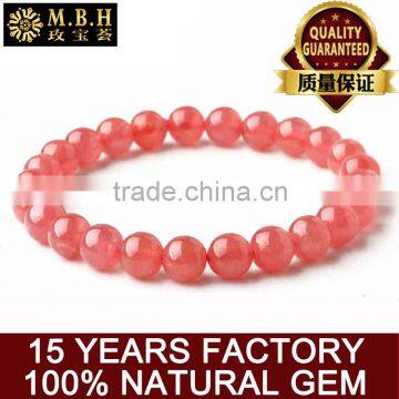 Natural Rhodochrosite bracelet female fashion gem crystal bracelet hand decorated with a single circle of natural color jewelry