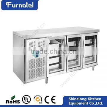 Commercial Supermarket Equipment High Density Foam Undercounter Refrigerator