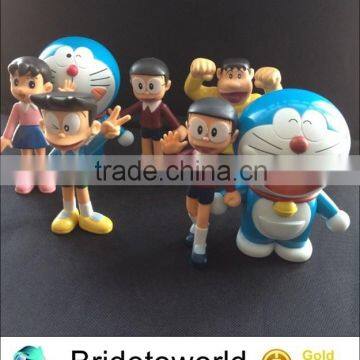 7pcs/set doraemon plastic toy