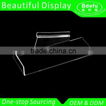 Fashion plastic shoe display shelf for slatwall