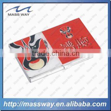 printing sticker Aluminum red color custom business name card case