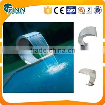 Pool decorative stainless steel 304 water blade outdoor shhower waterfall