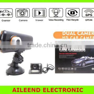 Dual Lens Mini Car DVR Camera Recorder Car Detector HD1080P 140Degree 2.7"LCD Dash Cam With Rear Cam GPS Tracker photo-2