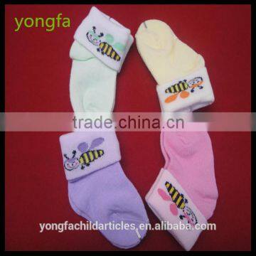 2014 fashion design childrencotton soft touch baby socks