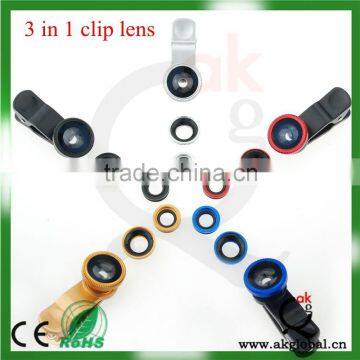 180 Degree Fish-Eye Lens+Wide Angle Lens+Micro Lens 3-in-1 Camera Lens Kits for IPhone 5 photo-6