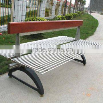 Cast iron outdoor bench seating double side bench for park