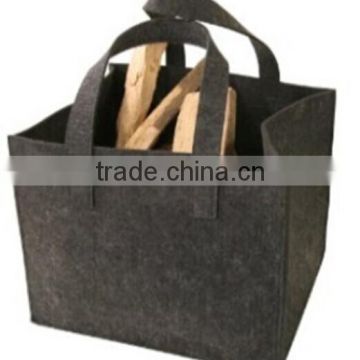 Foldable Felt Firewood Basket with Handle Wood Storage Basket