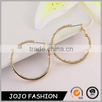 14K gold plated fashion women big hoop earrings