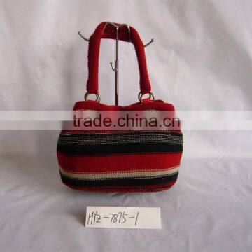 2015 New Cotton thread stripe casual tote bag