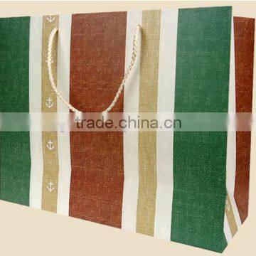 stripe printed paper bag