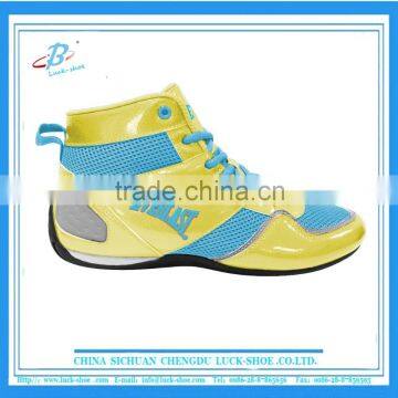 shiny nice design wresting shoe for woman , leather high quality boxing shoe, OEM factory whilesale boxing shoe