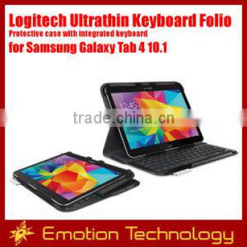 Original Logitech Ultrathin Keyboard Folio Protective case with integrated keyboard for Samsung Galaxy Tab 4 10.1