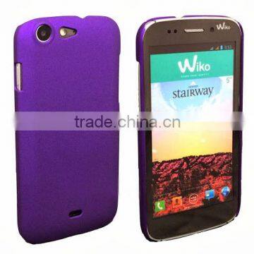 for wiko stairway high quality purple colorful rubber painting case factory price